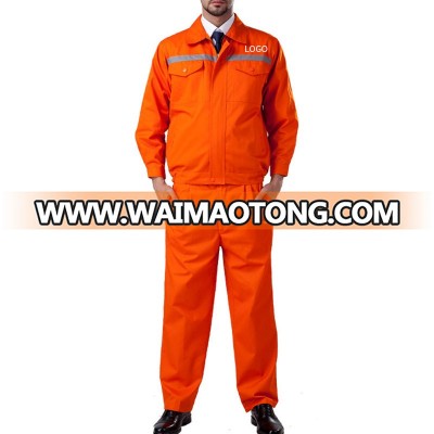 wholesale custom logo reflective stripe long sleeved construction work uniform clothes